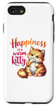 iPhone SE (2020) / 7 / 8 Happiness is a warm kitty. funny Graphic Novelty cat lovers Case