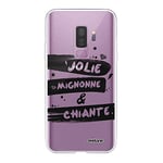 Evetane - Coque Silicone Compatible Samsung Galaxy S9 Plus - Protection Intégrale 360, Fine et Transparente - Coque Avant & Arrière - Haute Résistance - Jolie Mignonne et Chiante