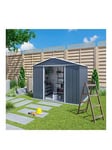 Yardmaster 10Ft X 8Ft Castleton Apex Roof Metal Shed With Floor Frame