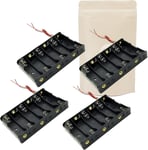 4X Armature Support Boite boitier pour 6 Pile Batterie AA LR06 avec Fils Noir Rouge coupleur