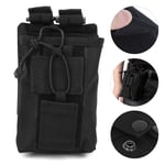 Nylon Waterproof Tactic Military Two Way Radio Case Double Protective Cove LS