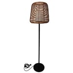 Lampadaire filaire design poly rotin pour extérieur LED blanc TALL BOHEME H150cm culot E27