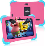 Fivahiva Kids Tablet 7 inch Android 12 Tablets for Kids, Parental Control, 2GB+32GB,HD Display, Dual Cameras, WIFI, Bluetooth, Kids Edition Tablet with Kid-Friendly Case (Pink)