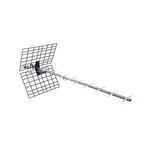 Metronic 425044 Antenne d'extérieur Trinappe 20 dB - filtre 4G - UHF - Fiche F