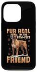 Coque pour iPhone 13 Pro Boxer Dog Breed Fur Real I'm the paw-fect friend.