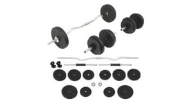 Ensemble d halteres et barres d halteres sport musculation fitness 30 kg