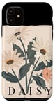 Coque pour iPhone 11 Tenue simple avec marguerite pour les amoureux de la floraison