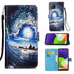 Samsung Galaxy A22 4G      Designer PU Case      SeaWave