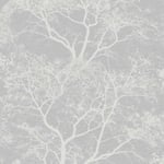 Holden Decor Whispering Trees Grey/Silver Glitter Textured Wallpaper 65401