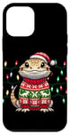 Coque pour iPhone 12 mini Bearded Dragon Christmas Party Design Xmas lights