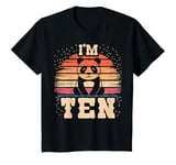 Youth Panda 10 Year Old Birthday Boy Girl 10th Panda Birthday T-Shirt