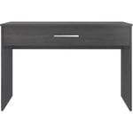 Bureau grand tiroir - Mélaminé gris cendré - 110 x 56 x 81,5 cm