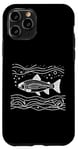 Coque pour iPhone 11 Pro Line Art Poisson Aquariste & Ichtyologiste Truite arc-en-ciel