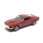 WELLY NEX 1969 FORD MUSTANG BOSS 429 Maroon 1:60-1:64 Scales 3 Inch Toy Car NEW