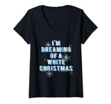 Womens I'm Dreaming Of A White Christmas Bing Crosby Irving Berlin V-Neck T-Shirt