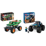 LEGO 42149 Technic Monster Jam Dragon, 2-en-1, Jouet Monster Truck pour Racing & City Le Monster Truck Bleu, Jouet Camion Tout-Terrain et Minifigurine de Conducteur, Ensemble de Jeu Enfant