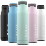 Zulu Ace 24oz Vacuum Insulated Stainless Steel Water Bottle with Chug Spout | Leak-Proof Locking Lid and Removable Base |Reusable Bottle for Cycling Sports Gym Travel Bicycle Bottle Cage | Yucca