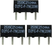 3X D2FC-F-7N (20M) Kit de réparation pour Micro-Interrupteur/Kit de réparation adéquat pour Souris d`Ordinateur de , Razer, Roccat, SteelSeries, etc