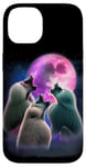 Coque pour iPhone 14 3 babouins hurlant à la lune drôle Baboon Singe Lover