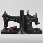 Singer Sewing Machine Bookends Books Shelf Organiser CD Office Study Heavy 12503