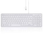 Perixx PERIBOARD-213W DE Clavier USB Filaire Compact avec Touches structurées en Ciseaux silencieuses pour Ordinateur, pavé numérique, Ordinateur Portable et Tablette, Blanc, QWERTZ…