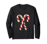 Christmas Sugar Cane Classic Festive Holiday Candy Design Long Sleeve T-Shirt