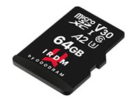 Goodram Irdm M2aa - Flash-Minneskort (Sd-Adapter Inkluderad) - 64 Gb - A2 / Video Class V30 / Uhs-I U3 / Class10 - Mikrosdxc Uhs-I