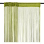 Maisonchic - Lot de 2 Rideaux en fils, Rideaux pour fenêtres 100 x 250 cm vert pde5712