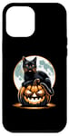 Coque pour iPhone 15 Plus Chat noir Costume d'Halloween Citrouille Pour Femme