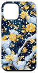 Coque pour iPhone 12 mini Fleur d'osmanthus enneigée - Fleurs d'hiver givrées - Esthétique