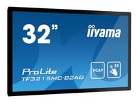 Iiyama Prolite Tf3215mc-B2ag - Lcd-Skjerm - 32" (31.5" Synlig) - Åpen Ramme - Berøringsskjerm - 1920 X 1080 Full Hd (1080P) - Va - 500 Cd/M² - 3000:1 - 8 Ms - Hdmi, Vga, Displayport - Svart