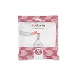 Brabantia Sacs Poubelle PerfectFit (Code V/2-3 Litres) Ultra Résistant, Poignées Coulissantes (40 Sacs) 100253 23,5 x 29 Blanc