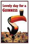 Buyartforless Guinness Beer Lovely Day Toucan on Weather-vane 18x12 Advertising Art Print Poster Irish Stout Brew