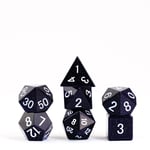 Metallic Dice Games 16mm Gemstone Stone Poly DND Dice Set: Blue Sand (US IMPORT)