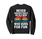 Old Man Running Humor Design Funny Runner Sweatshirt