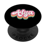 Alya Prénom Fille Vintage Années 70 80 Personnalisé PopSockets PopGrip Adhésif