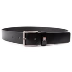 Boss Mens Flag Belt - Black Leather - Size Large