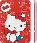 Hello Kitty Rouge Ipad Case 2020 Matériau Tpu Antichoc Réglage Automatique De L'angle De Veille/Réveil Mignon Transparent Housse De Protection 10.2in