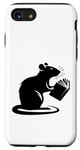 Coque pour iPhone SE (2020) / 7 / 8 Drôle lecteur de livre rat souris hamster livre cadeau homme femme