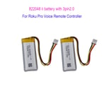 2pcs 3.8V 1000mAh Li Battery 822048 3.8Wh For Roku Pro Voice Remote Controller