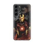 ERT GROUP mobile phone case for Samsung S23 original and officially Licensed Marvel pattern Iron Man 014 optimally adapted to the shape of the mobile phone, case made of TPU