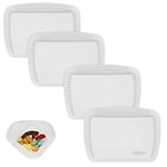 4 Pieces Small Pill Case Reusable Pocket Pill Case Portable Open Pill Pouch Silicone Small Pill Box for Organizing Medication, Pills, Vitamins, and Tablets for Travel (White)