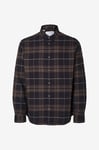 Selected HOMME - Skjorta slhSlimowen Flanel Shirt LS - Svart