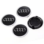 Centrumkåpor AUDI 69MM 4-Pack Svart