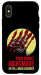 iPhone X/XS Bloody Scratches Nightmare Full Moon Howling Wolf Werewolf Case