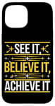 Coque pour iPhone 15 Manifestation Vision Board Fixation d'objectifs Dream Big Visualize