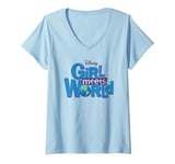 Womens Disney Channel Girl Meets World Official TV Series Logo V-Neck T-Shirt