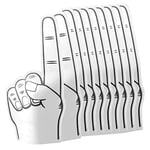 eBuyGB Pointy Big Foam Hand Finger Pointer EVA Animation Palm for Football Festivals Concert Sports Events-Ideal for Printing, Men, White, Pack of 1