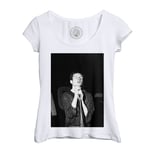 T-Shirt Femme Col Echancré Joy Division Ian Curtis Live Punk Rock Photo Vintage