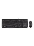 Logitech MK120 - keyboard and mouse set - QWERTZ - German - Tastatur & Mus sæt - Tysk - Sort